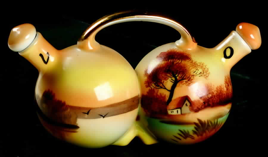 Tree In The Meadow Handled Attached Oil and Vinegar Set by Noritake-1