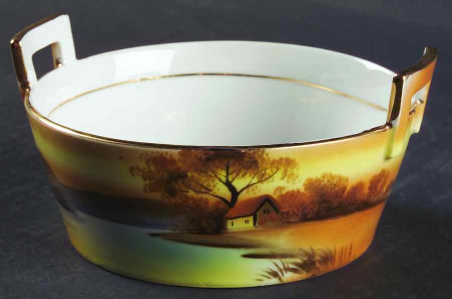 Tree In The Meadow Open Butter Tub by Noritake-1