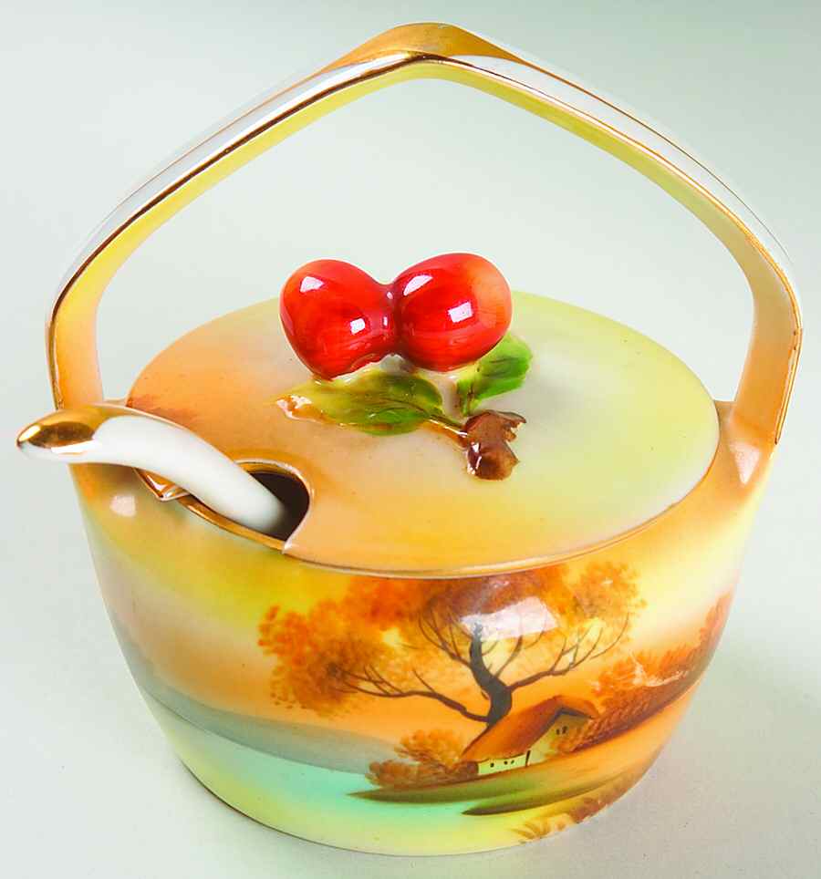 Tree In The Meadow Jam/Jelly & Lid W/Spoon by Noritake-1