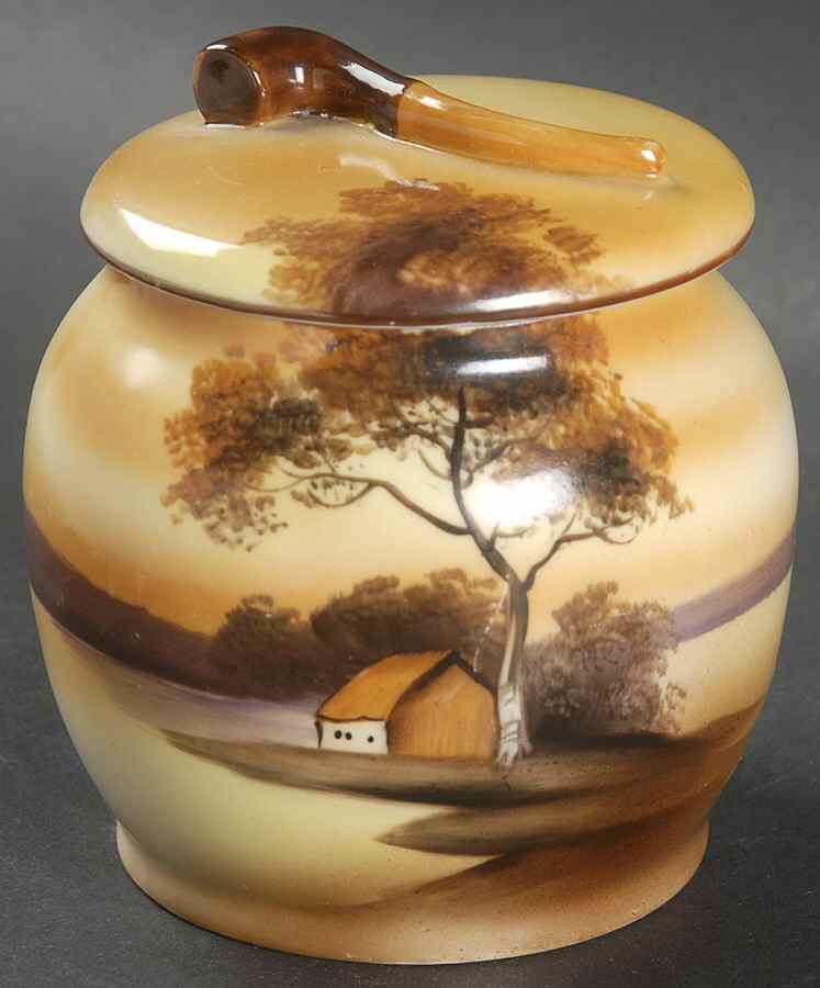 Tree In The Meadow Tobacco Jar & Lid by Noritake-1