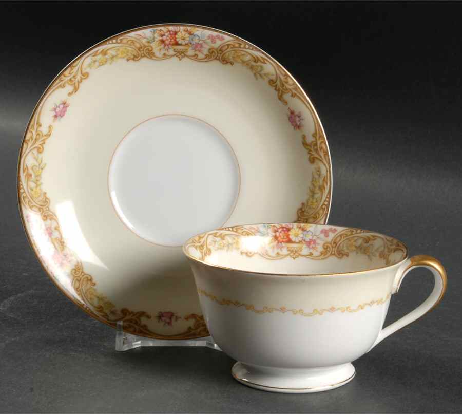 Trojan Footed Cup & Saucer Set by Noritake-1