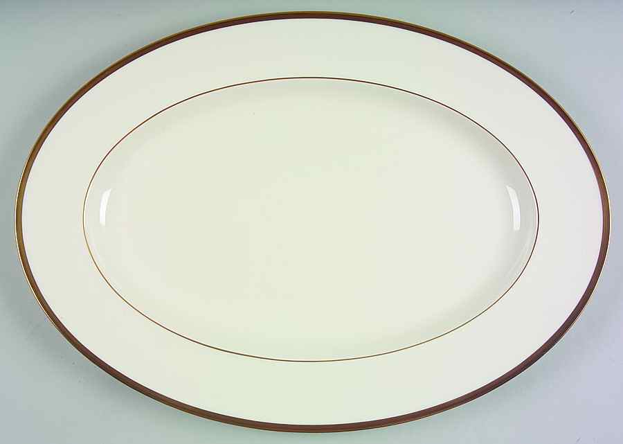 Troy 16" Oval Serving Platter by Noritake-1