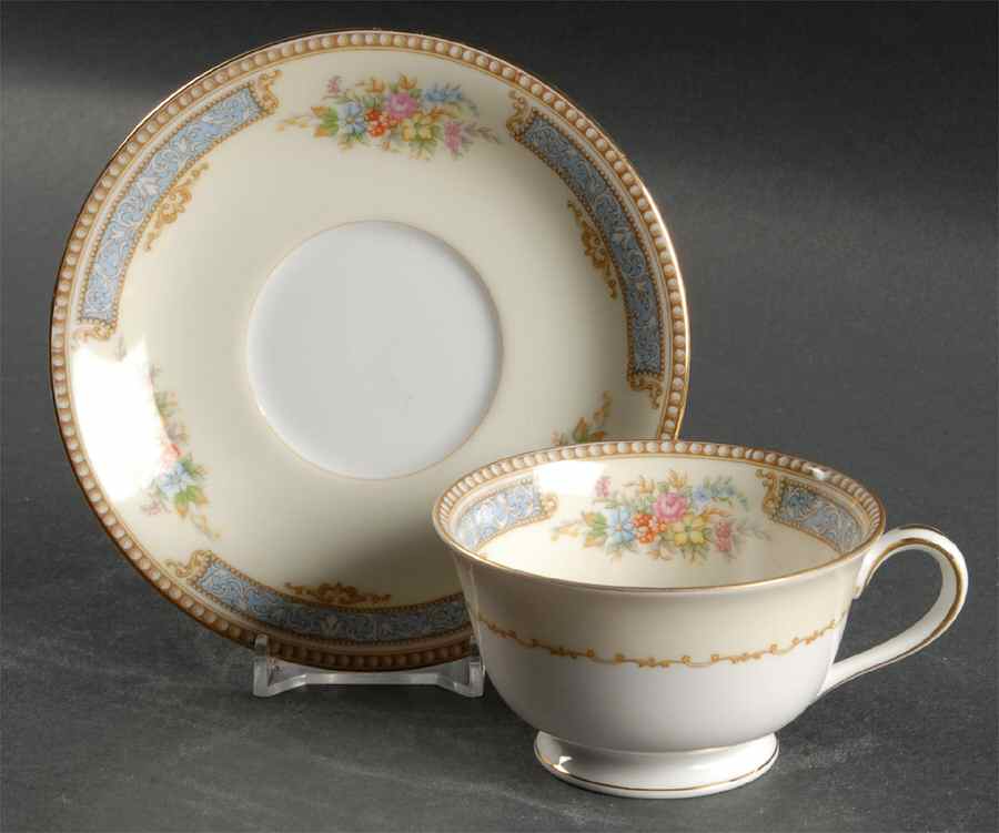 Troyon Footed Cup & Saucer Set by Noritake-1