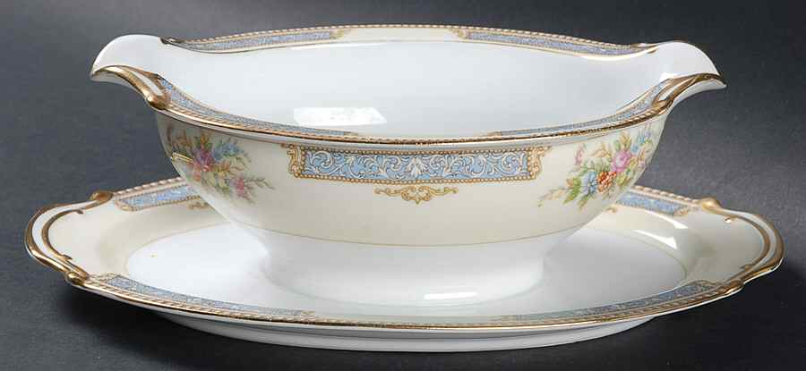Troyon Gravy Boat with Attached Underplate by Noritake-1