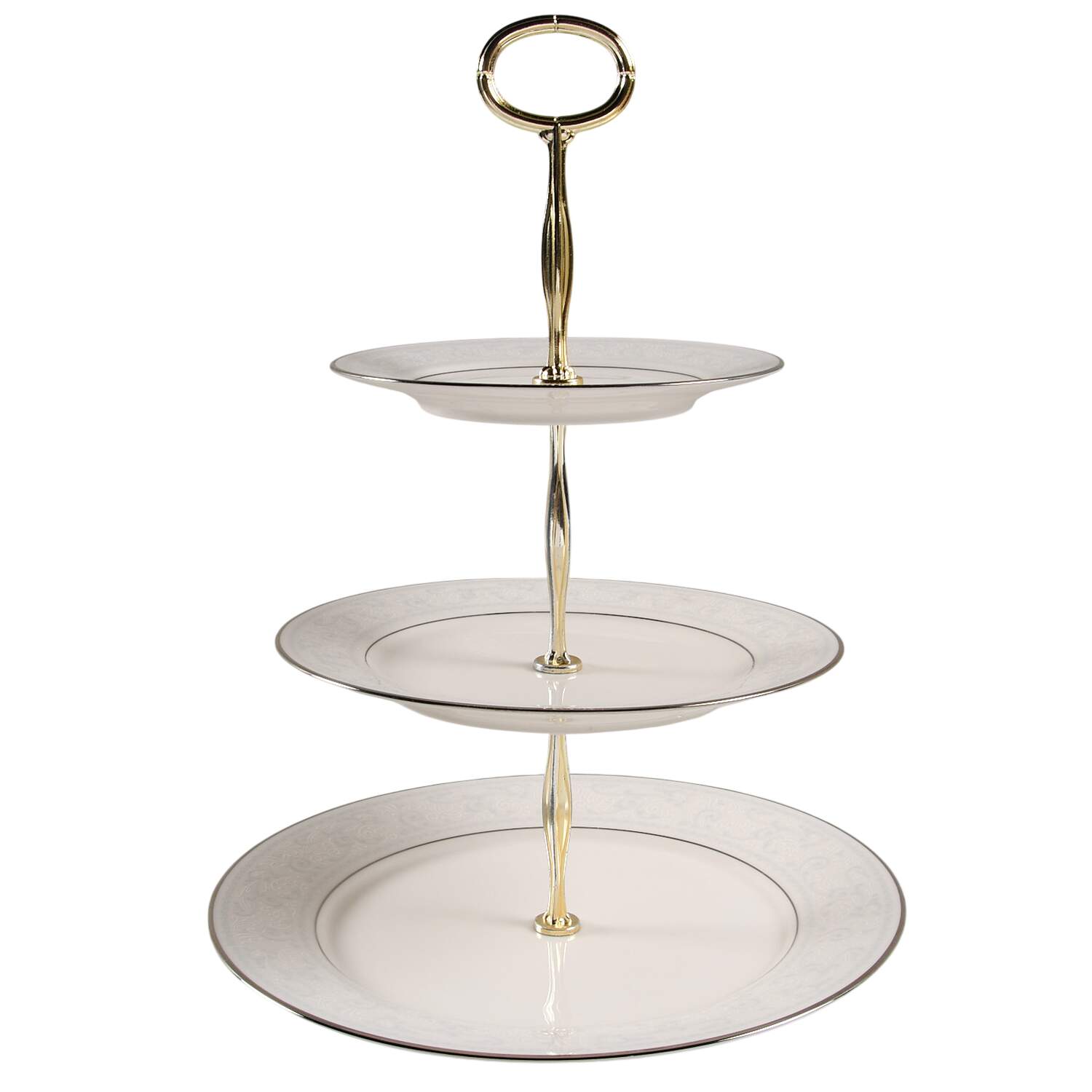 Trudy 13 7/8"-14 1/4" 3-Tiered Serving Tray(DP,SP,BB) HC by Noritake-1