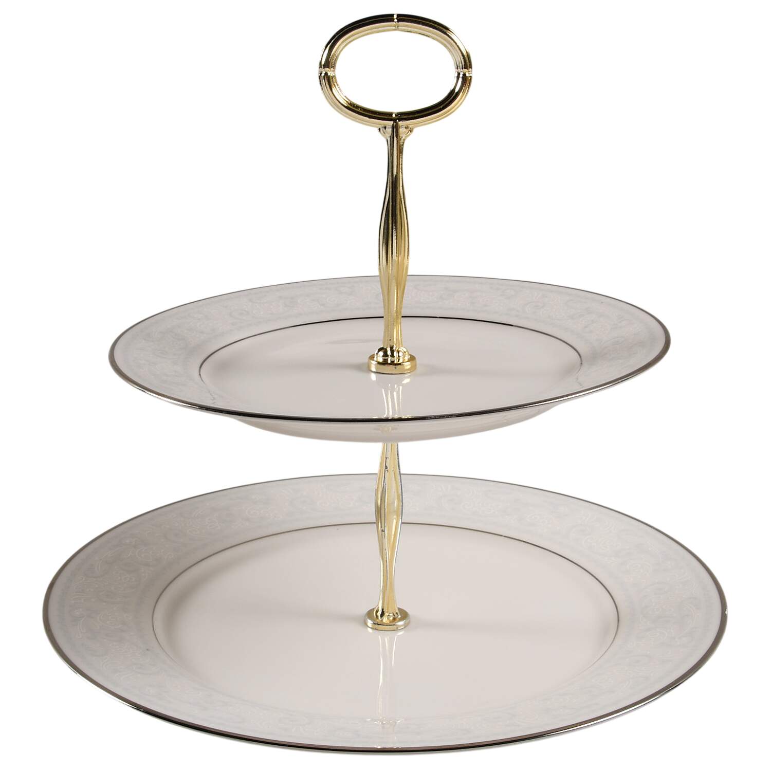 Trudy 6 5/8"-10"  2 Tiered Serving Tray (Dp, Sp) HC by Noritake-1