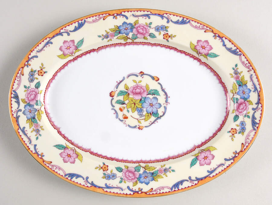 Tudor 11" Oval Serving Platter by Noritake-1