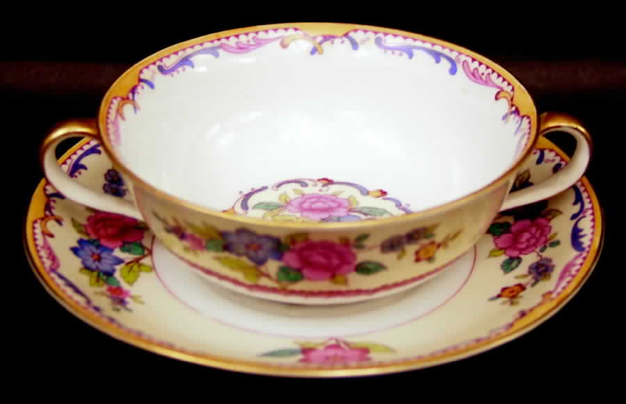Tudor Flat Cream Soup Bowl & Saucer Set by Noritake-1