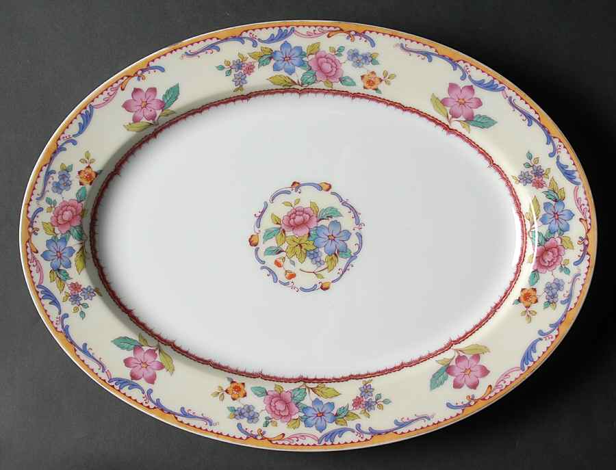 Tudor 13" Oval Serving Platter by Noritake-1