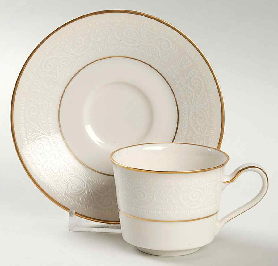 Tulane Flat Demitasse Cup & Saucer Set by Noritake-1
