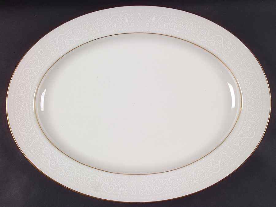 Tulane 16" Oval Serving Platter by Noritake-1