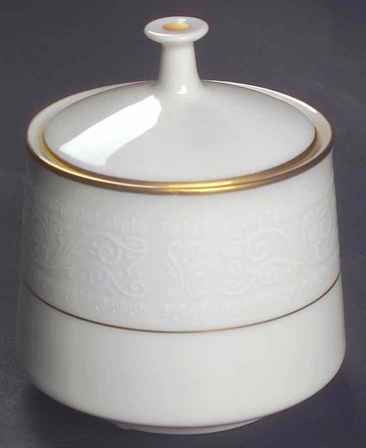 Tulane Mini Sugar Bowl & Lid by Noritake-1