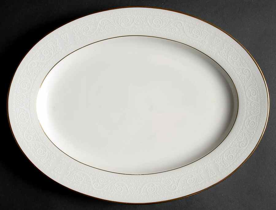 Tulane 11" Oval Serving Platter by Noritake-1