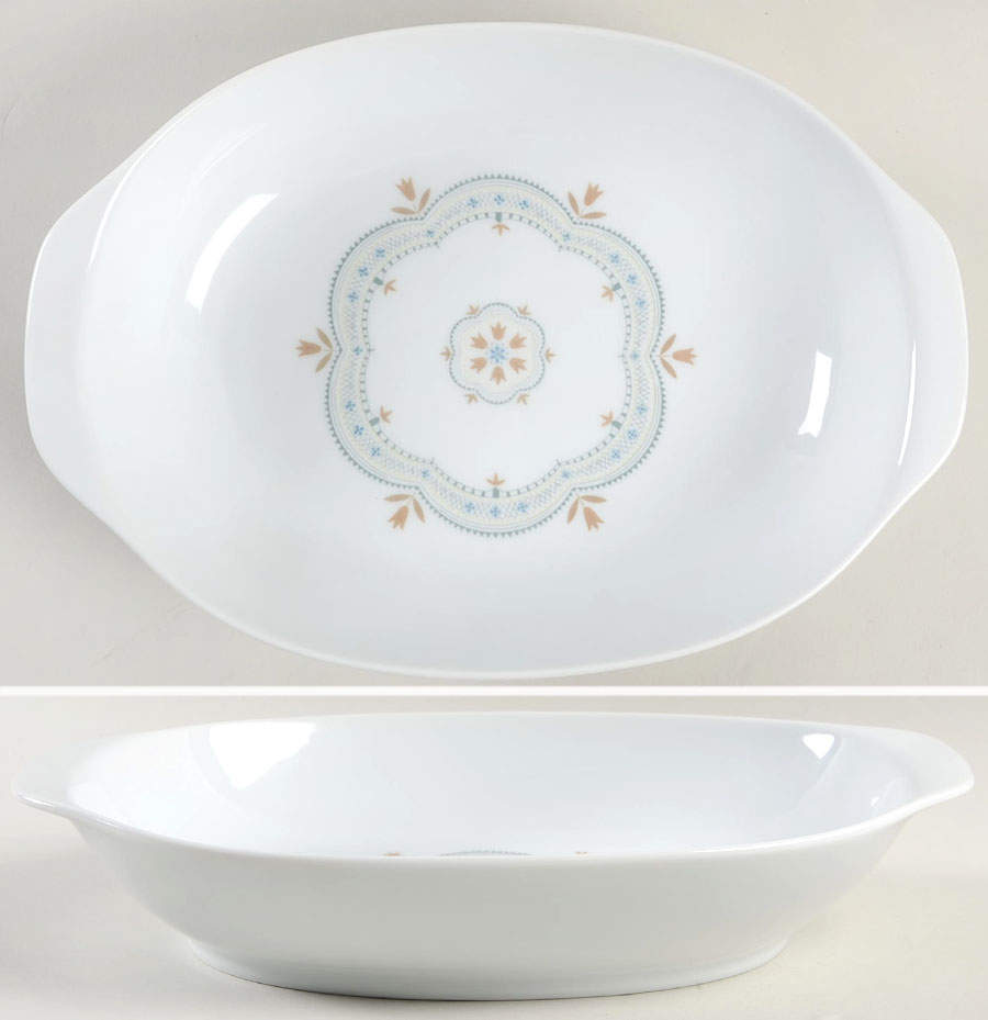Tuliptime 11" Oval Vegetable Bowl by Noritake-1