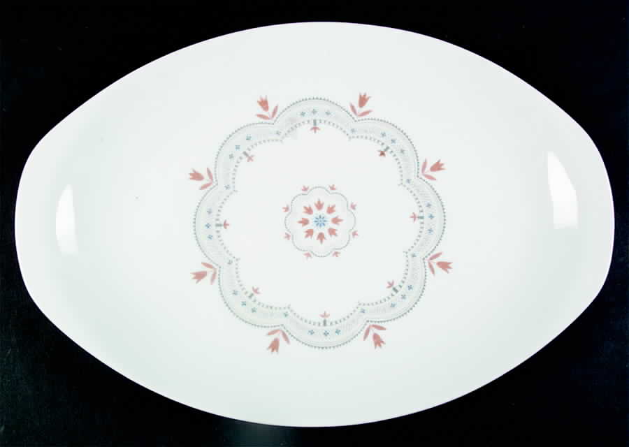 Tuliptime 14" Oval Serving Platter by Noritake-1