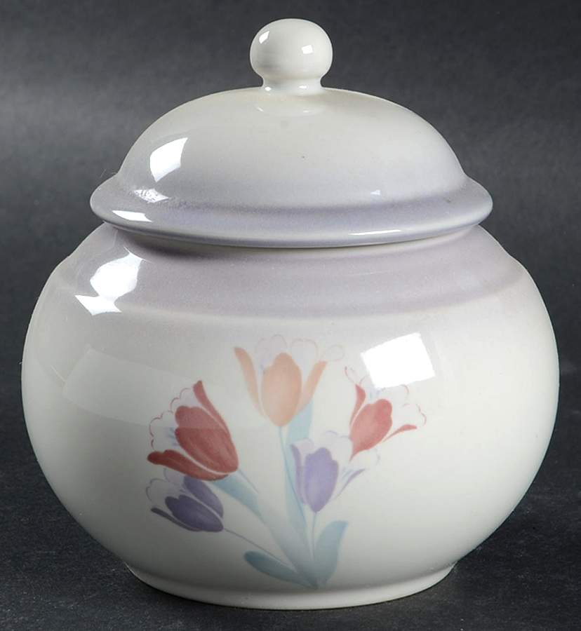 Tulip Magic Sugar Bowl & Lid by Noritake-1