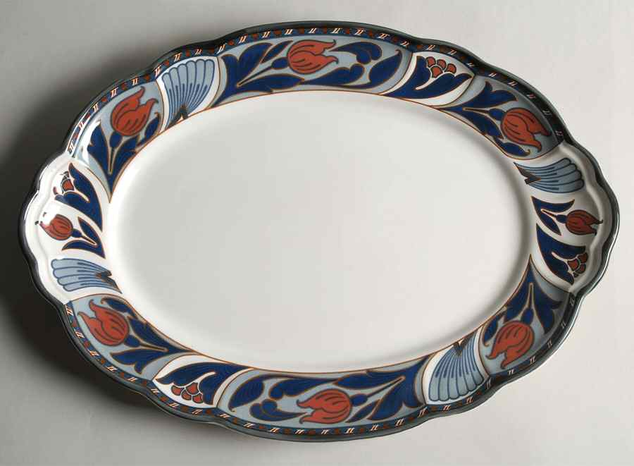 Tulip Ridge 14" Oval Serving Platter by Noritake-1