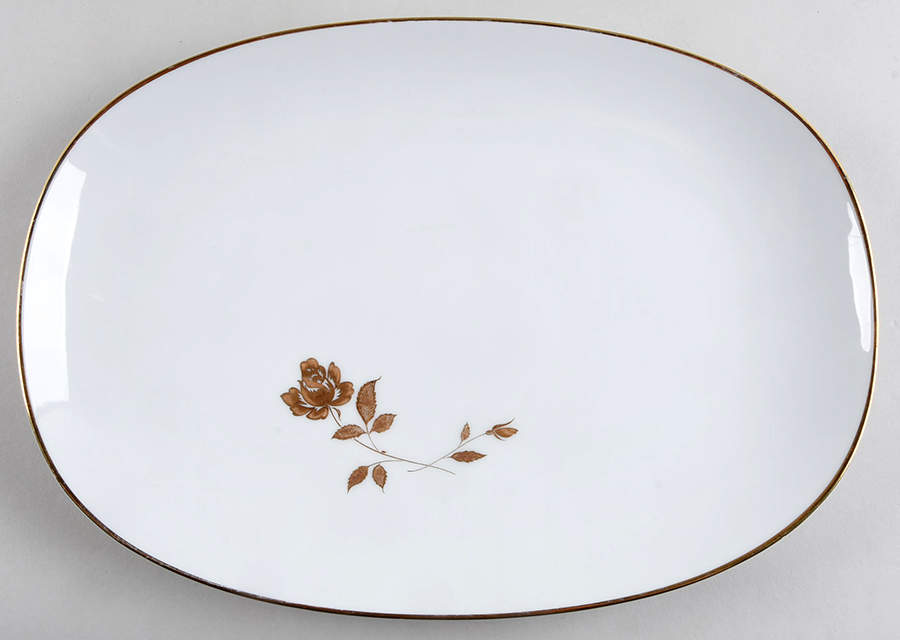 Tudor Rose 13" Oval Serving Platter by Noritake-1