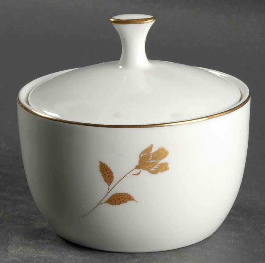 Tudor Rose Sugar Bowl & Lid by Noritake-1