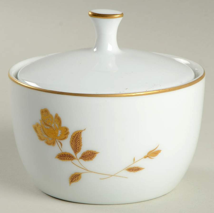 Tudor Rose Sugar Bowl & Lid by Noritake-1