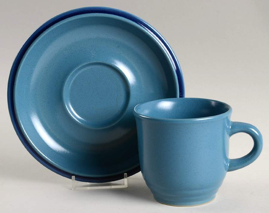 Twilight Flat Cup & Saucer Set by Noritake-1