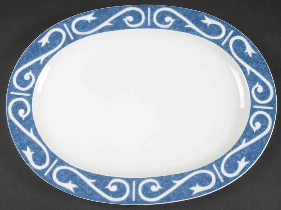 Twilight Melody 14" Oval Serving Platter by Noritake-1