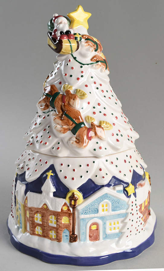 Twas The Night Before Christmas (#8100) Cookie Jar & Lid by Noritake-1