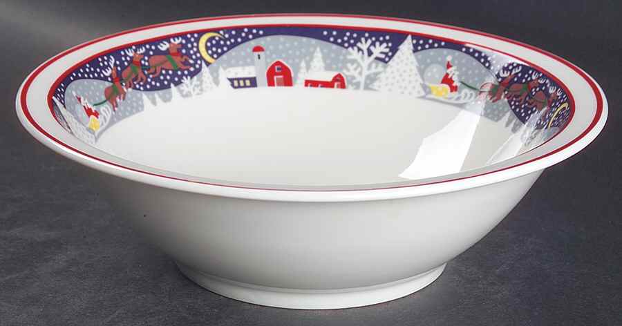 Twas The Night Before Christmas (#8100) 9" Round Vegetable Bowl by Noritake-1