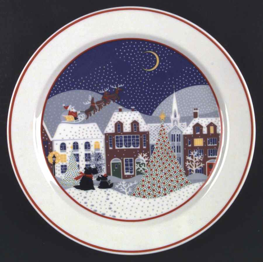 Twas The Night Before Christmas (#8100) 12" Chop Plate (Round Platter) by Noritake-1