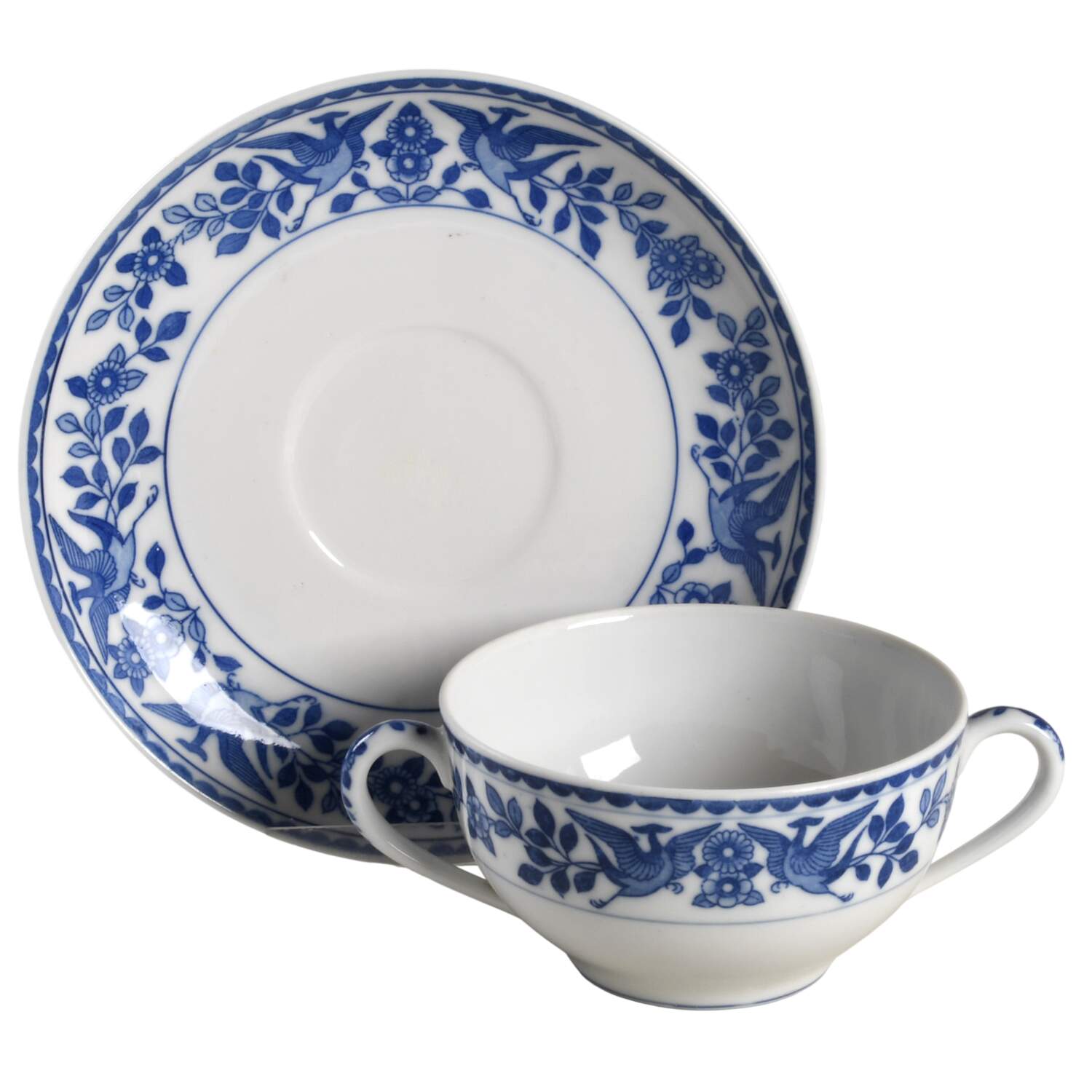 Twin Phoenix Flat Bouillon Cup & Saucer by Noritake-1