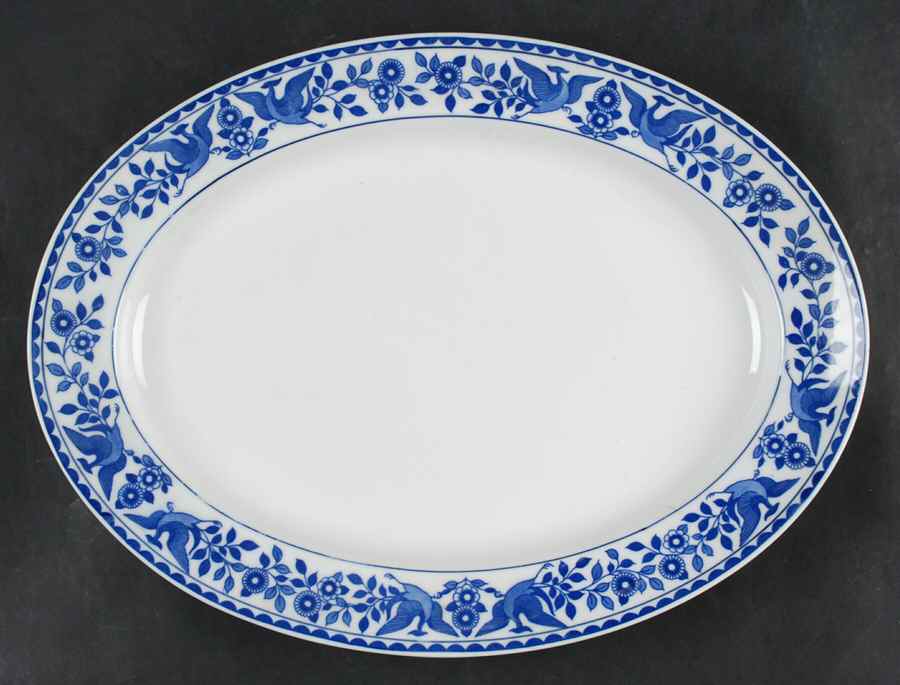 Twin Phoenix 13" Oval Serving Platter by Noritake-1