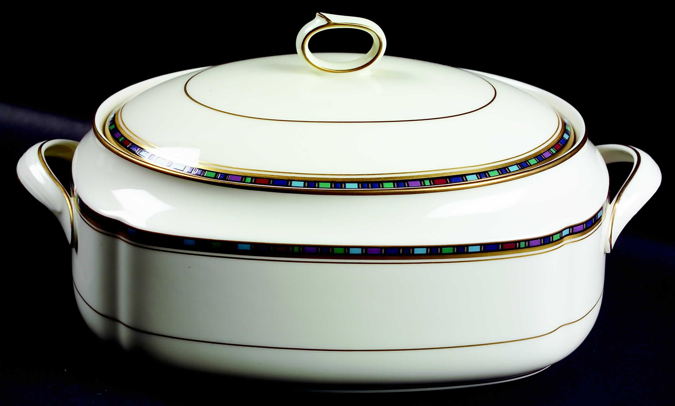 Vancouver Gold Oval Covered Vegetable by Noritake-1