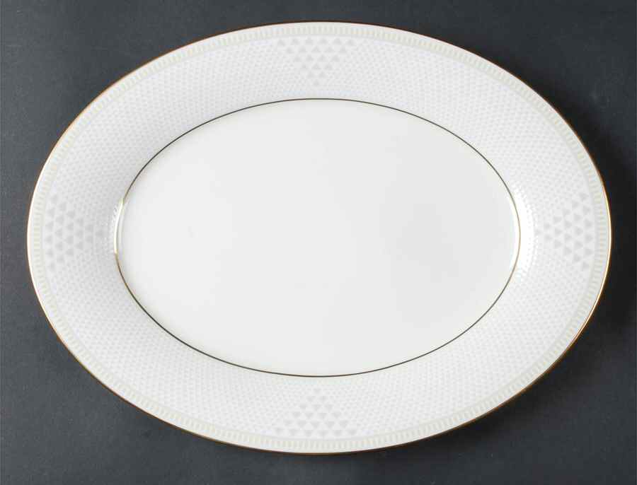 Variation in Gold 13" Oval Serving Platter by Noritake-1