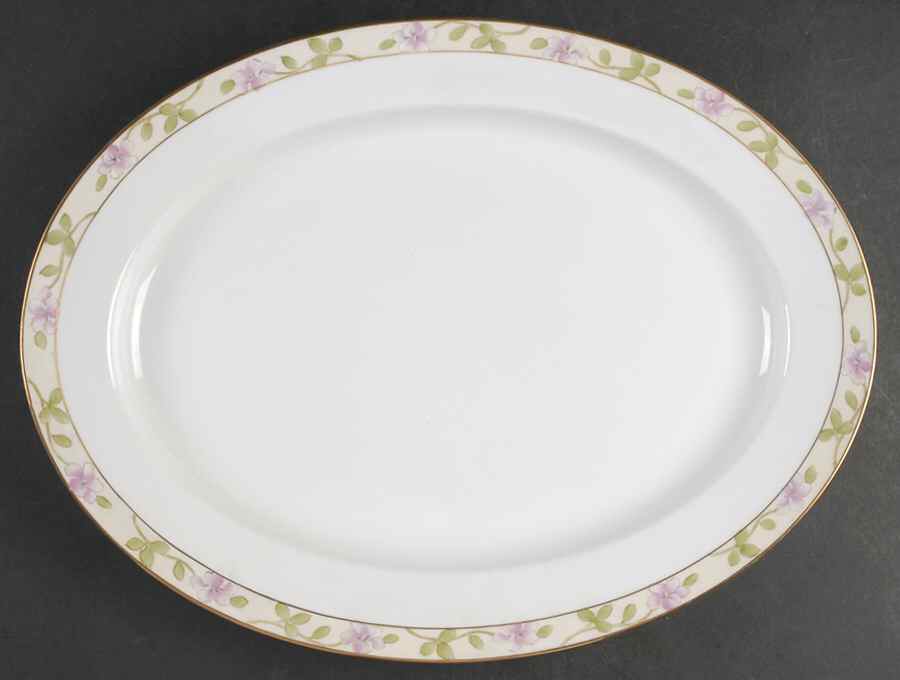 Valencia (Smooth Edge) 16" Oval Serving Platter by Noritake-1