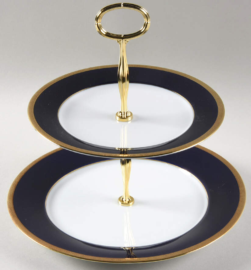 Valhalla 6 5/8"-10"  2 Tiered Serving Tray (Dp, Sp) HC by Noritake-1