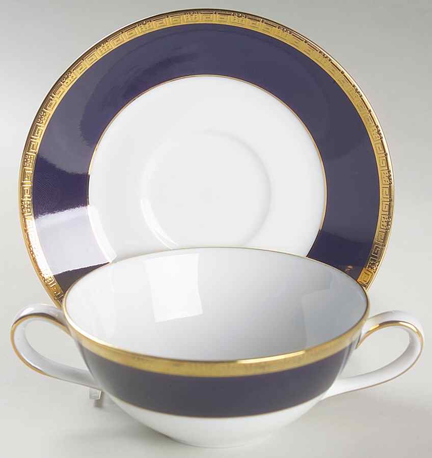 Valhalla Flat Cream Soup Bowl & Saucer Set by Noritake-1