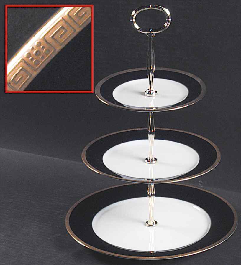 Valhalla 13 7/8"-14 1/4" 3-Tiered Serving Tray(DP,SP,BB) HC by Noritake-1