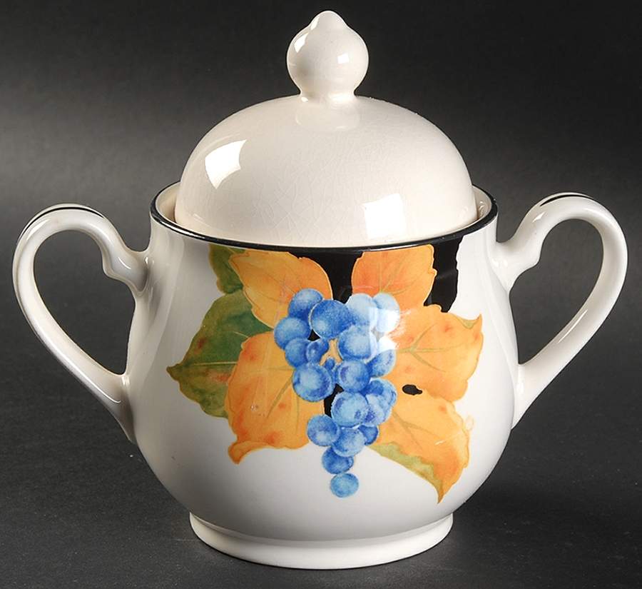 Valmora Sugar Bowl & Lid by Noritake-1