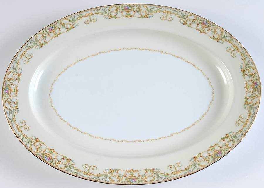 Vanity 16" Oval Serving Platter by Noritake-1