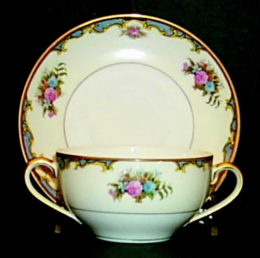 Vasona Bouillon Cup & Saucer by Noritake-1