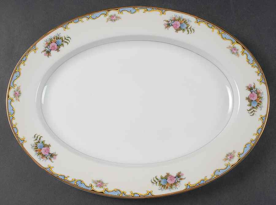 Vasona 11" Oval Serving Platter by Noritake-1