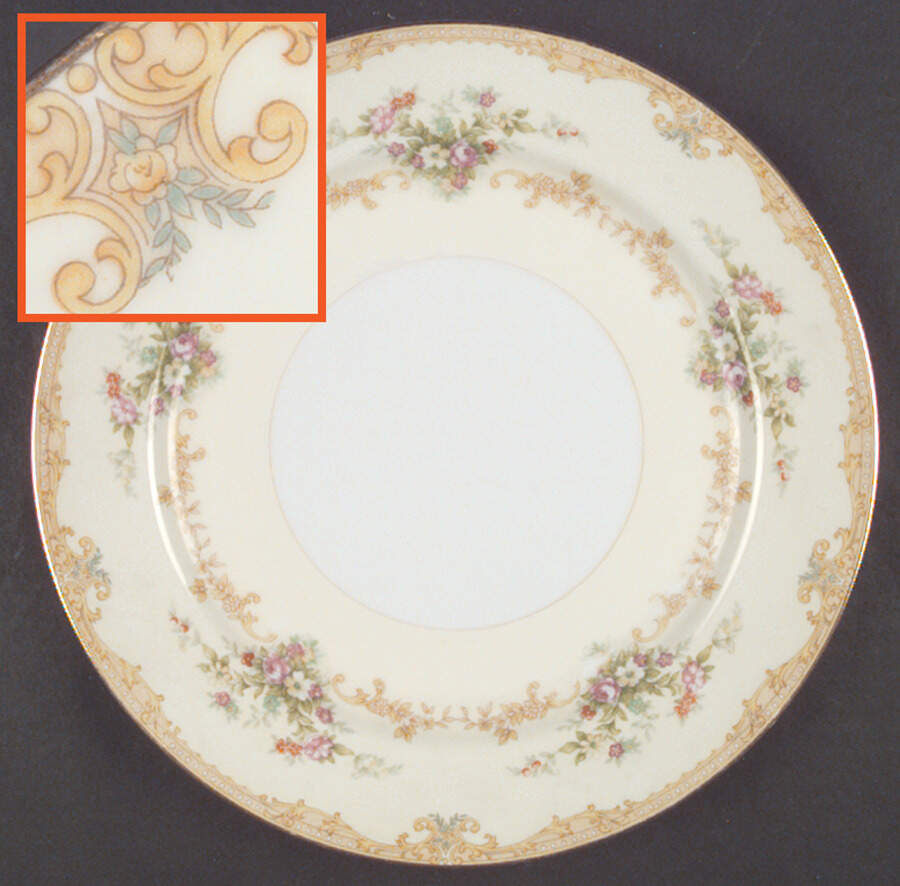 Vendome (2 3 4" Design Border) Dinner Plate by Noritake-1