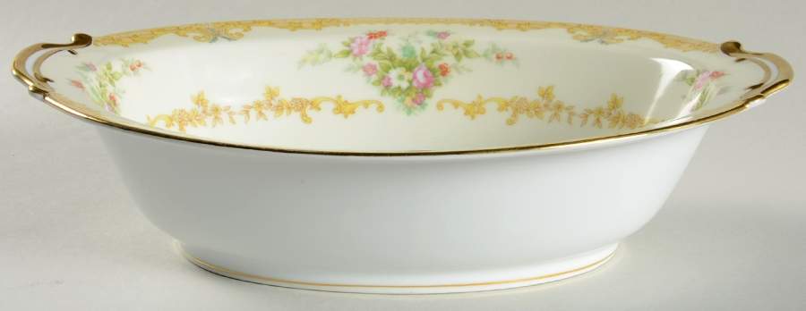 Vendome (2 3 4" Design Border) 10" Oval Vegetable Bowl by Noritake-1