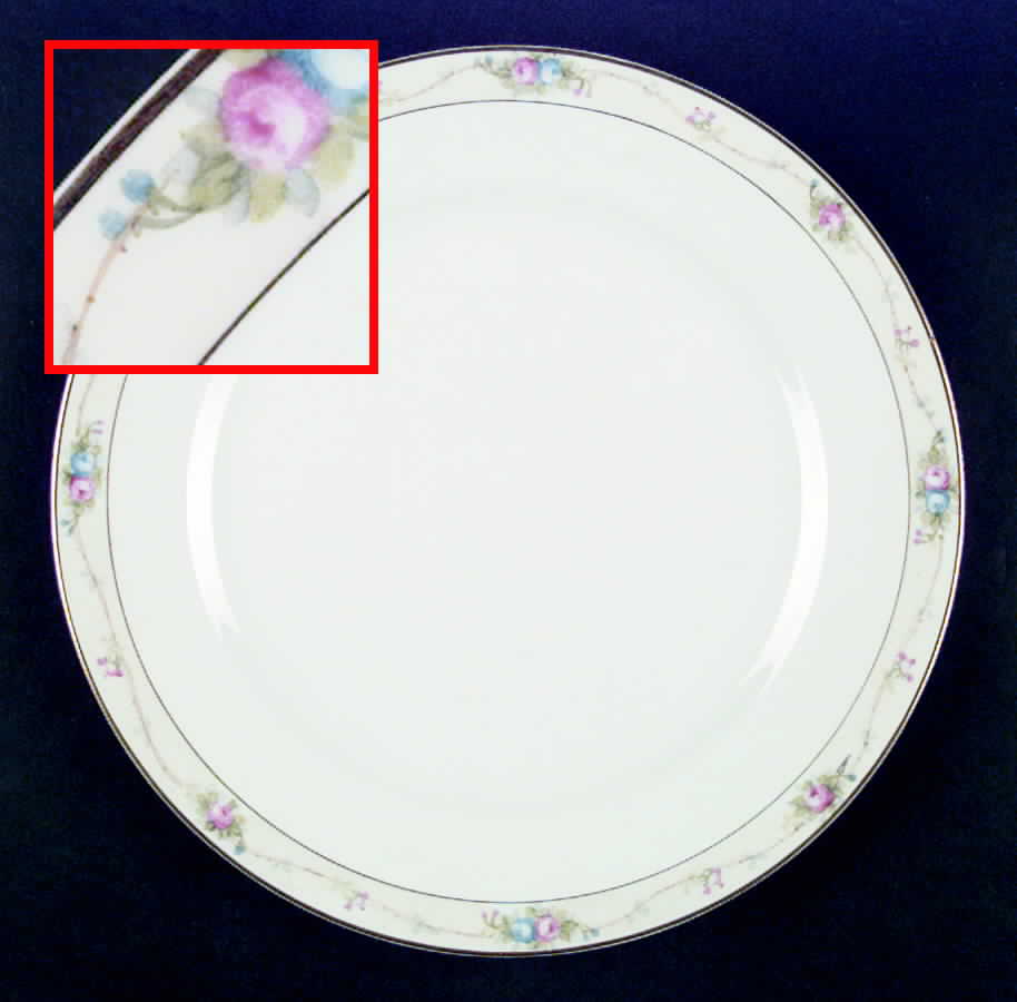 Vendome (Half Inch Band Design) Dinner Plate by Noritake-1