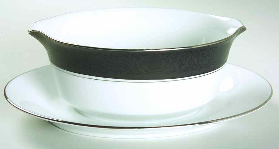 Venezia Gravy Boat with Attached Underplate by Noritake-1