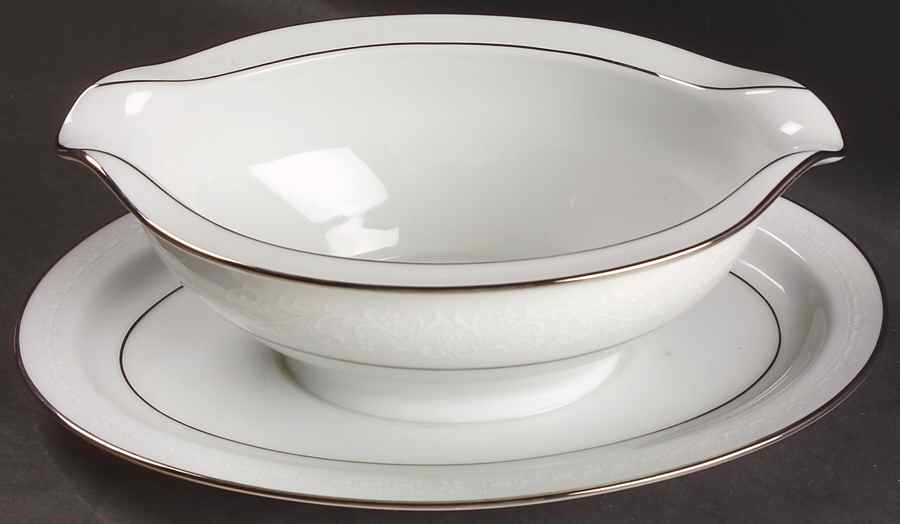 Versailles Gravy Boat with Attached Underplate by Noritake-1