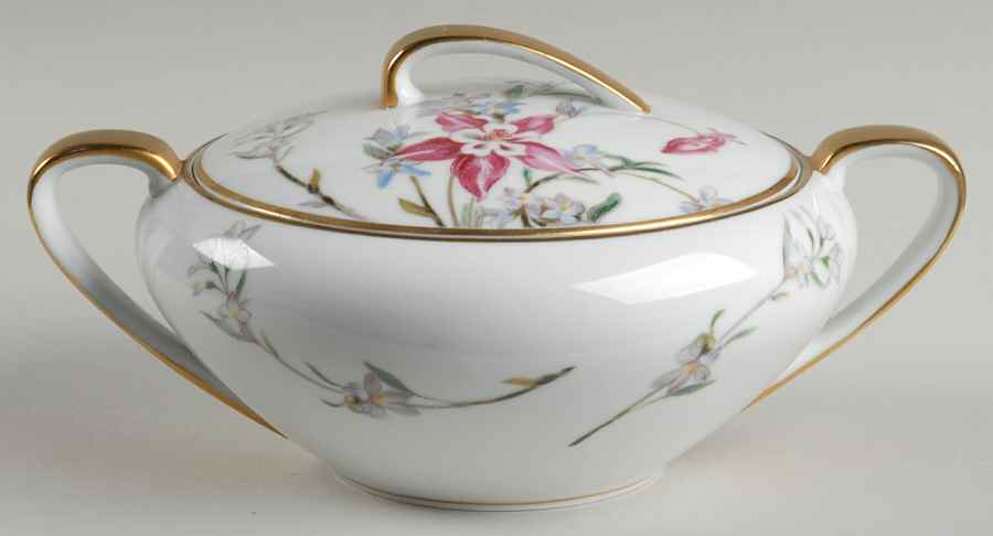 Verna (Gold Trim) Sugar Bowl & Lid by Noritake-1