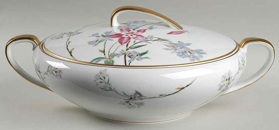 Verna (Gold Trim) Round Covered Vegetable by Noritake-1