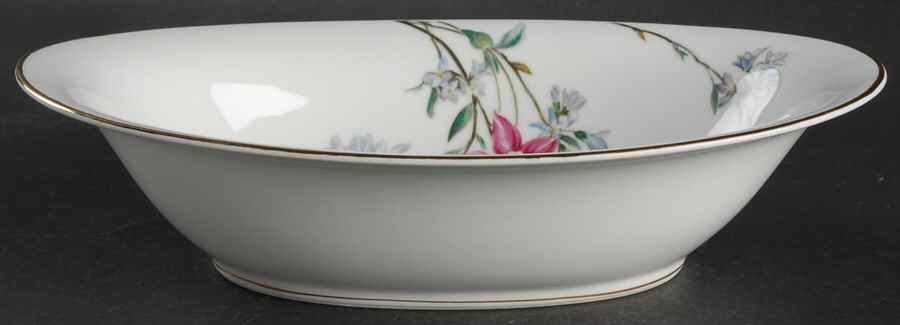 Verna (Gold Trim) 10" Oval Vegetable Bowl by Noritake-1