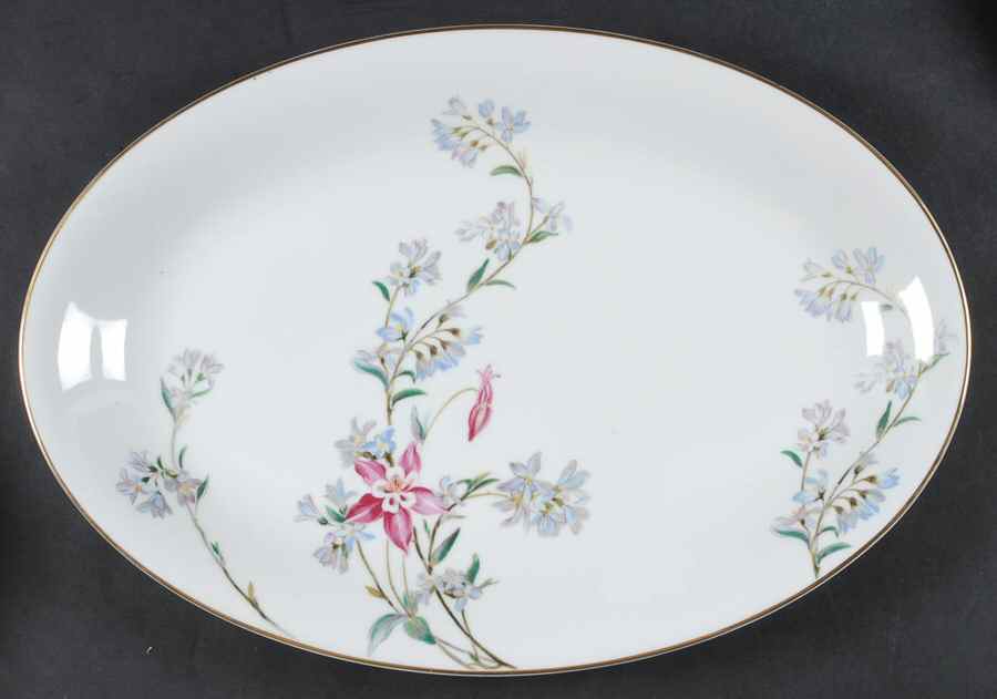 Verna (Gold Trim) 16" Oval Serving Platter by Noritake-1